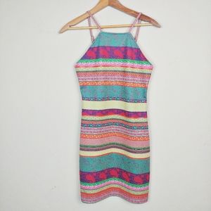 Mink Pink mini halter dress multiprint